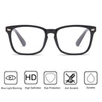 Square Blue Light Blocking Glasses – Anti-Glare Frames for Computer Gaming