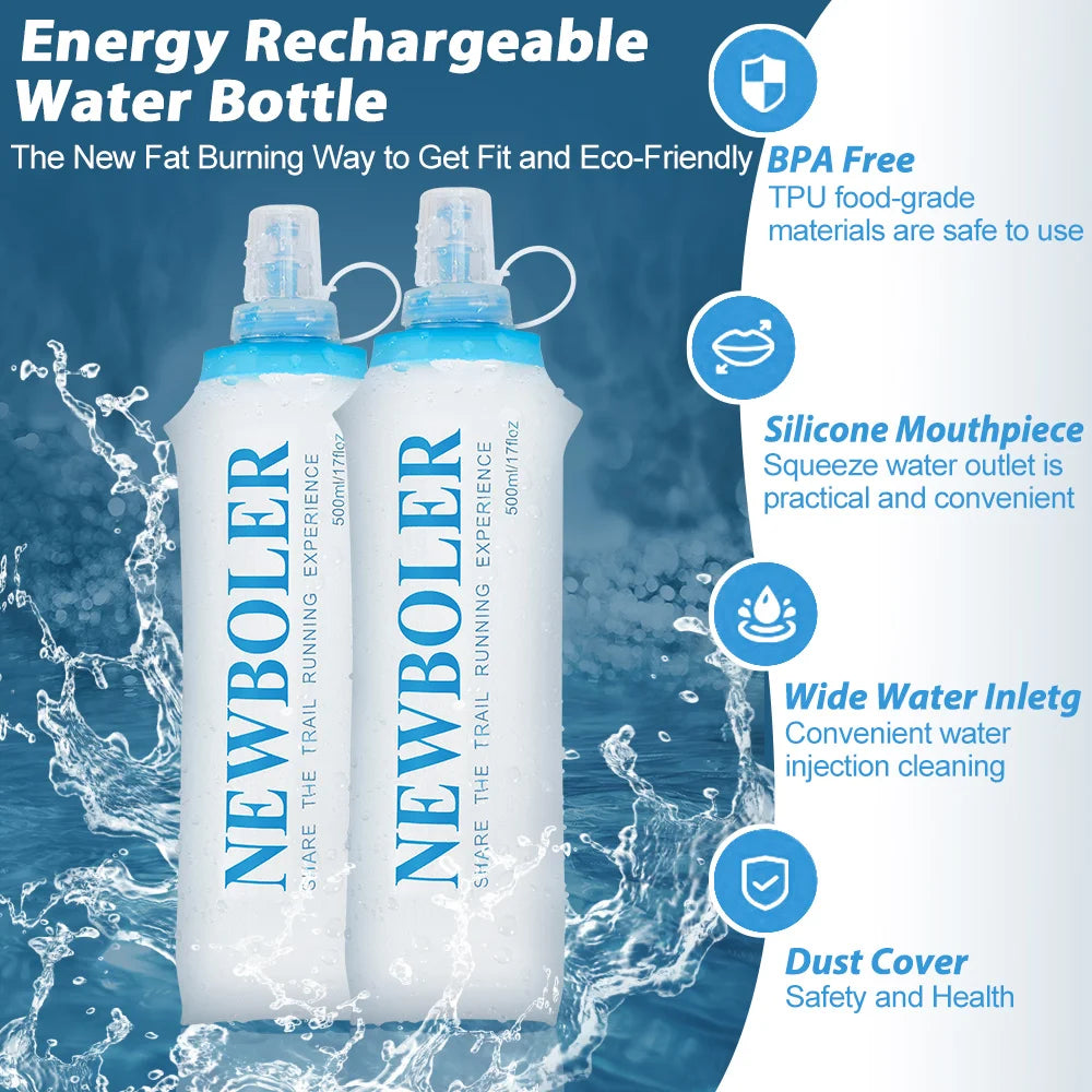 Collapsible Silicone Water Bottle – Portable Hydration for Outdoor Sports