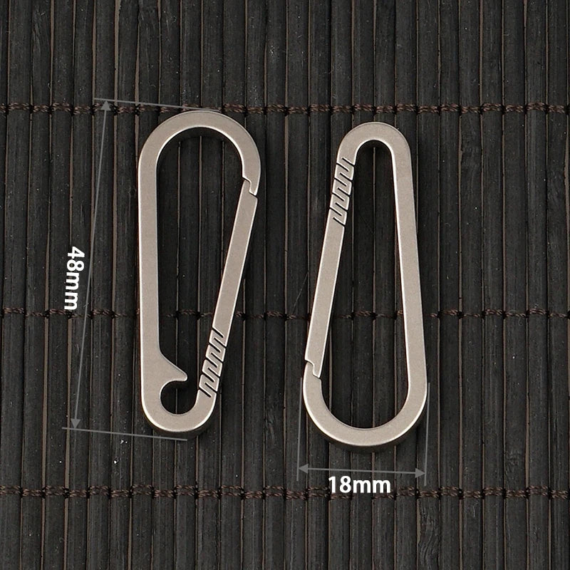 Titanium Alloy Carabiner Keychain – Multifunctional Tool for EDC Gear