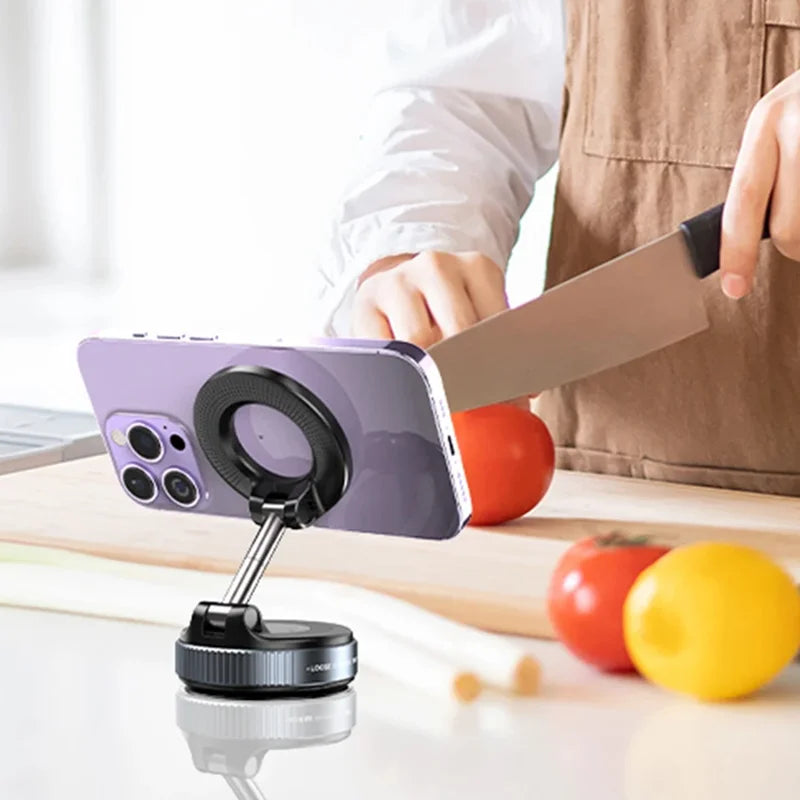 Magnetic Car Phone Holder – 360° Rotatable Suction Mount for Navigation