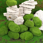 Artificial Foam Moss Stones – Decorative Green Rocks for Micro Landscapes