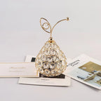 Crystal Rhinestone Apple Ornament – Sparkling Miniature Decor for Home