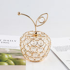 Crystal Rhinestone Apple Ornament – Sparkling Miniature Decor for Home