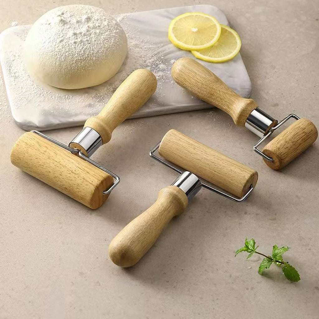 Wooden Pizza Dough Roller – Non-Stick Rolling Pin for Household Baking