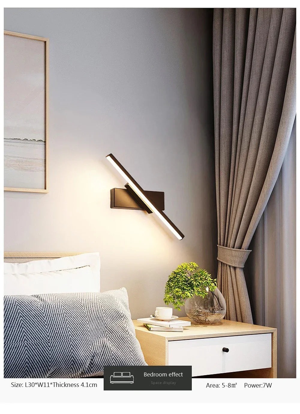 Rotatable LED Wall Sconce – Adjustable Mirror Lighting for Bathroom and Bedroom