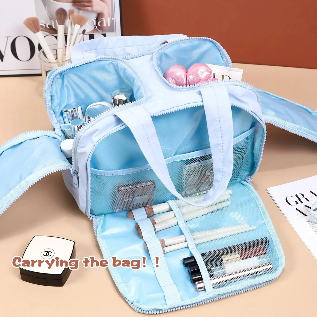 Portable Travel Makeup Bag – Large Capacity Organizer for Cosmetic Storage