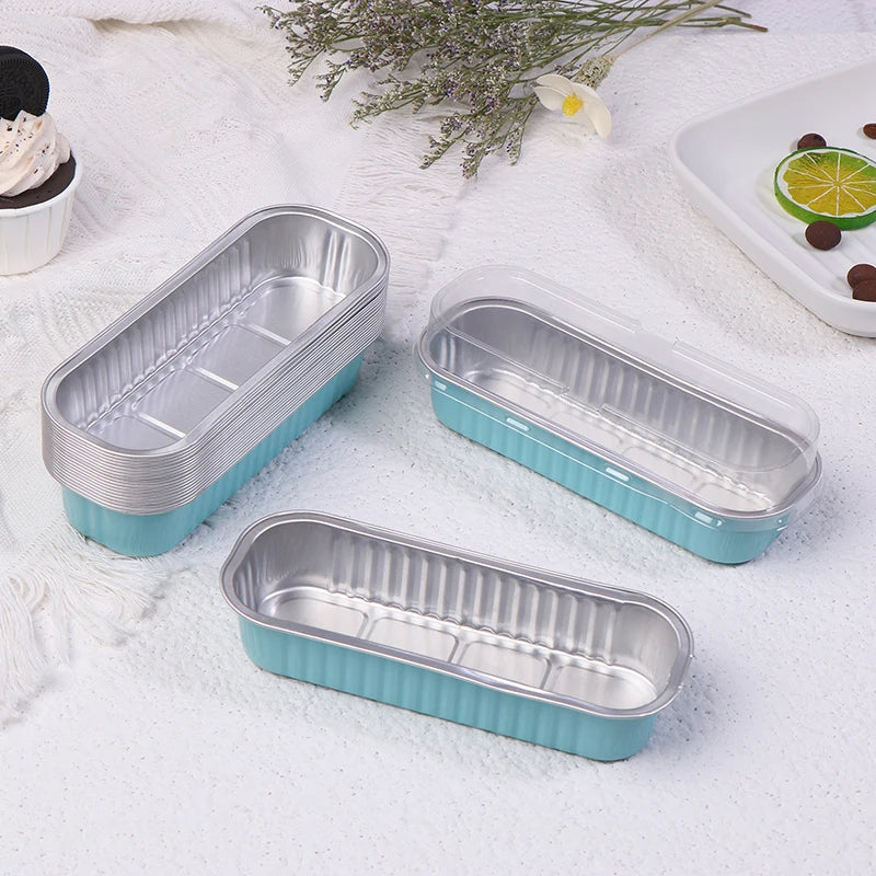 Aluminum Foil Mini Loaf Pans – 6.8oz Rectangular Containers for Home Baking