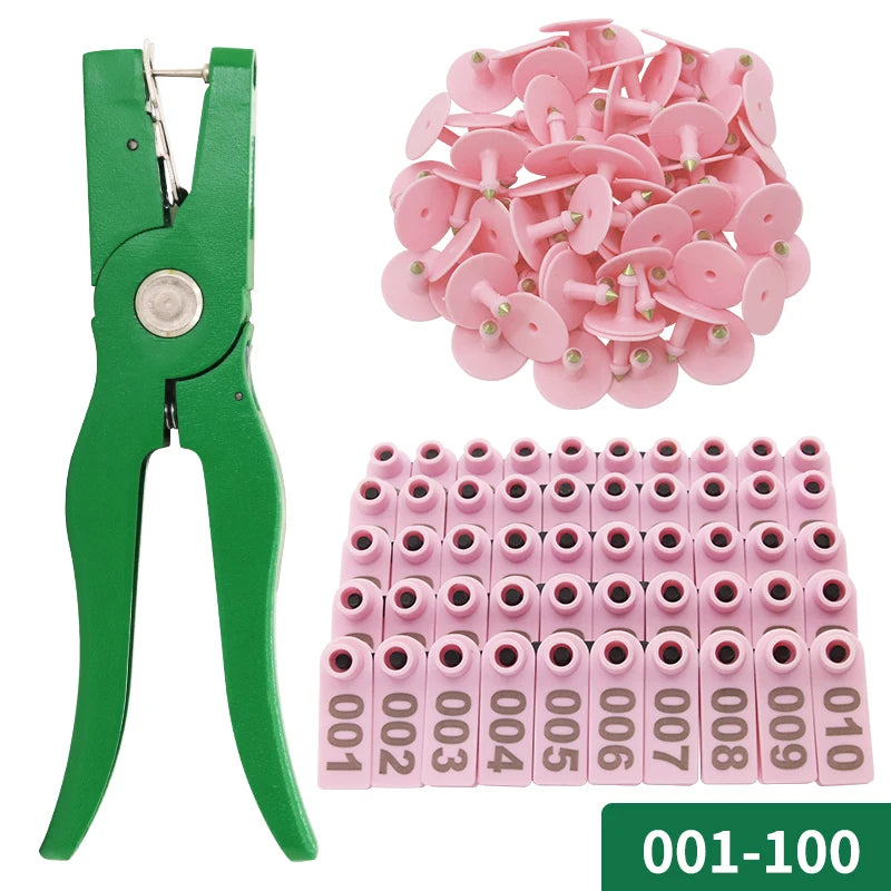 Livestock Ear Tag Applicator – Identification Kit for Sheep Goat and Pig