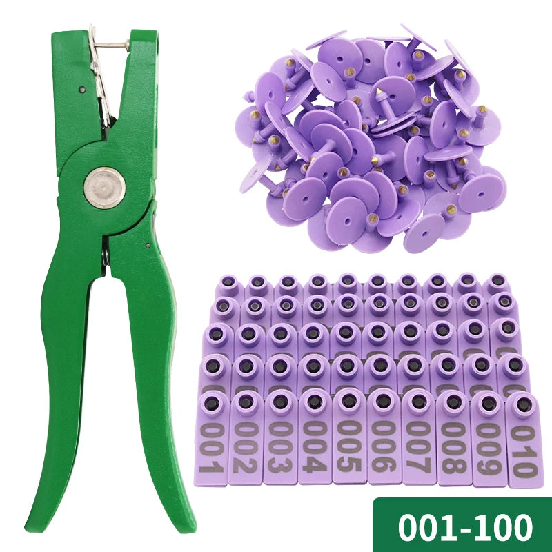Livestock Ear Tag Applicator – Identification Kit for Sheep Goat and Pig
