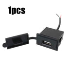 Waterproof USB Car Charger – 2.4A Power Socket for Motorcycle RV and Boat