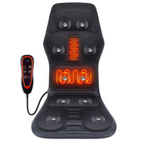 Heated Back Massage Cushion – Infrared Vibrating Mat for Home Office and Car