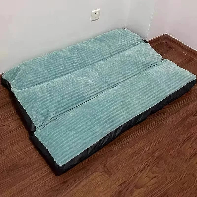 Corduroy Pet Sleeping Mat – Washable Winter Bed for Small to Large Dogs