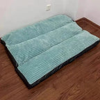 Corduroy Pet Sleeping Mat – Washable Winter Bed for Small to Large Dogs