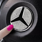 Crystal Steering Wheel Emblem – Diamond Sticker for Mercedes Benz Accessories