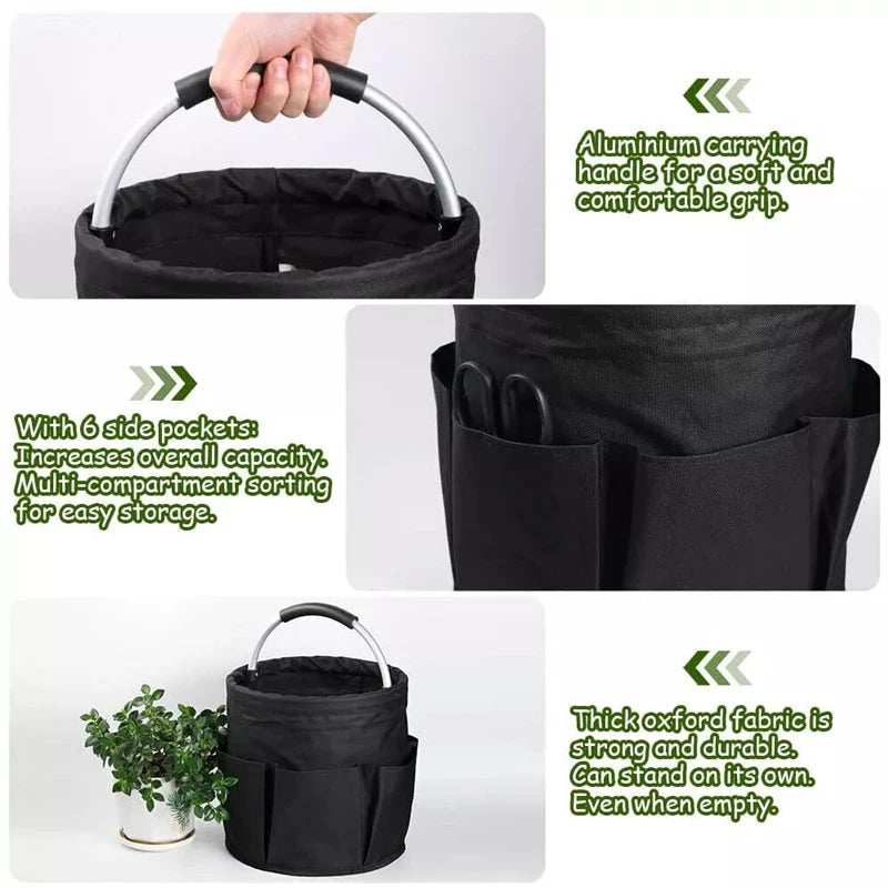 17L Folding Storage Tote – Large Collapsible Basket for Outdoor Cleaning