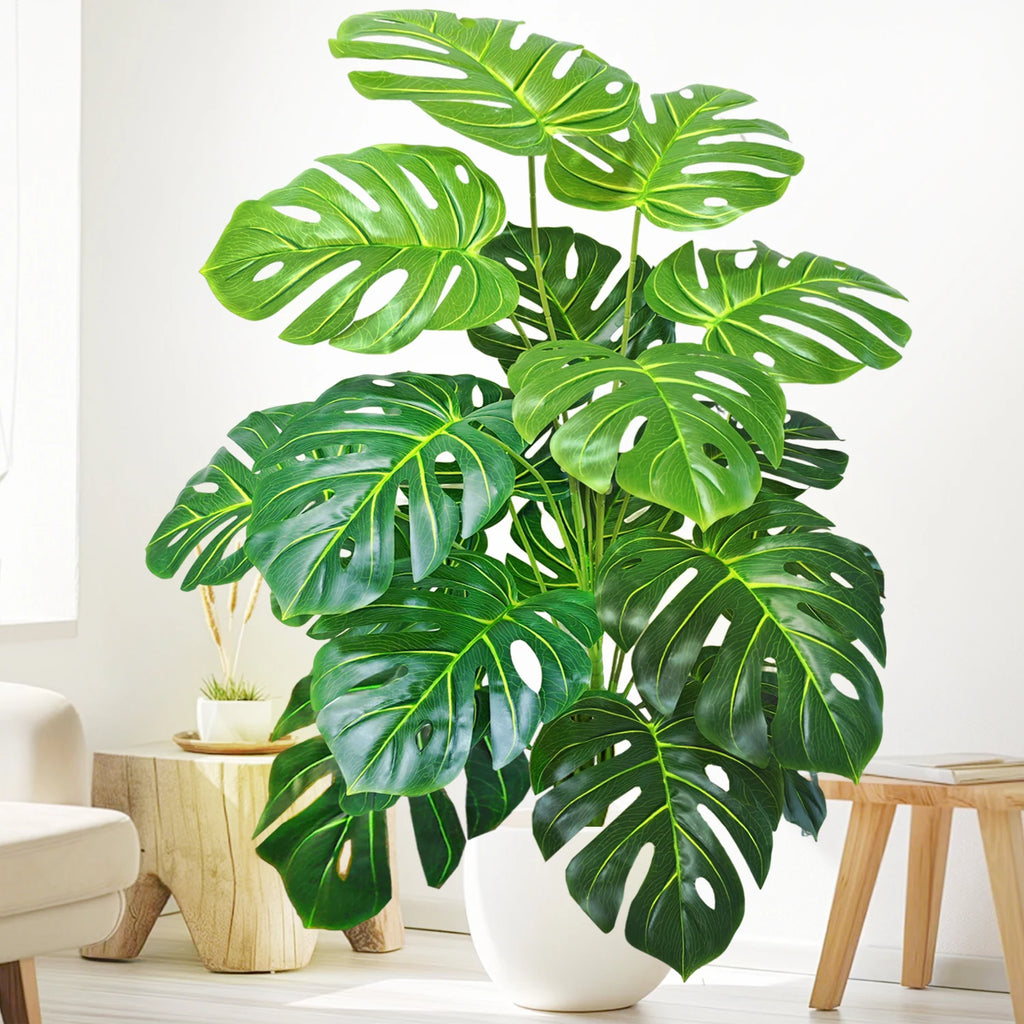 Artificial Tropical Leaf Plant – 60-103cm Potted Faux Greenery for Home Decor