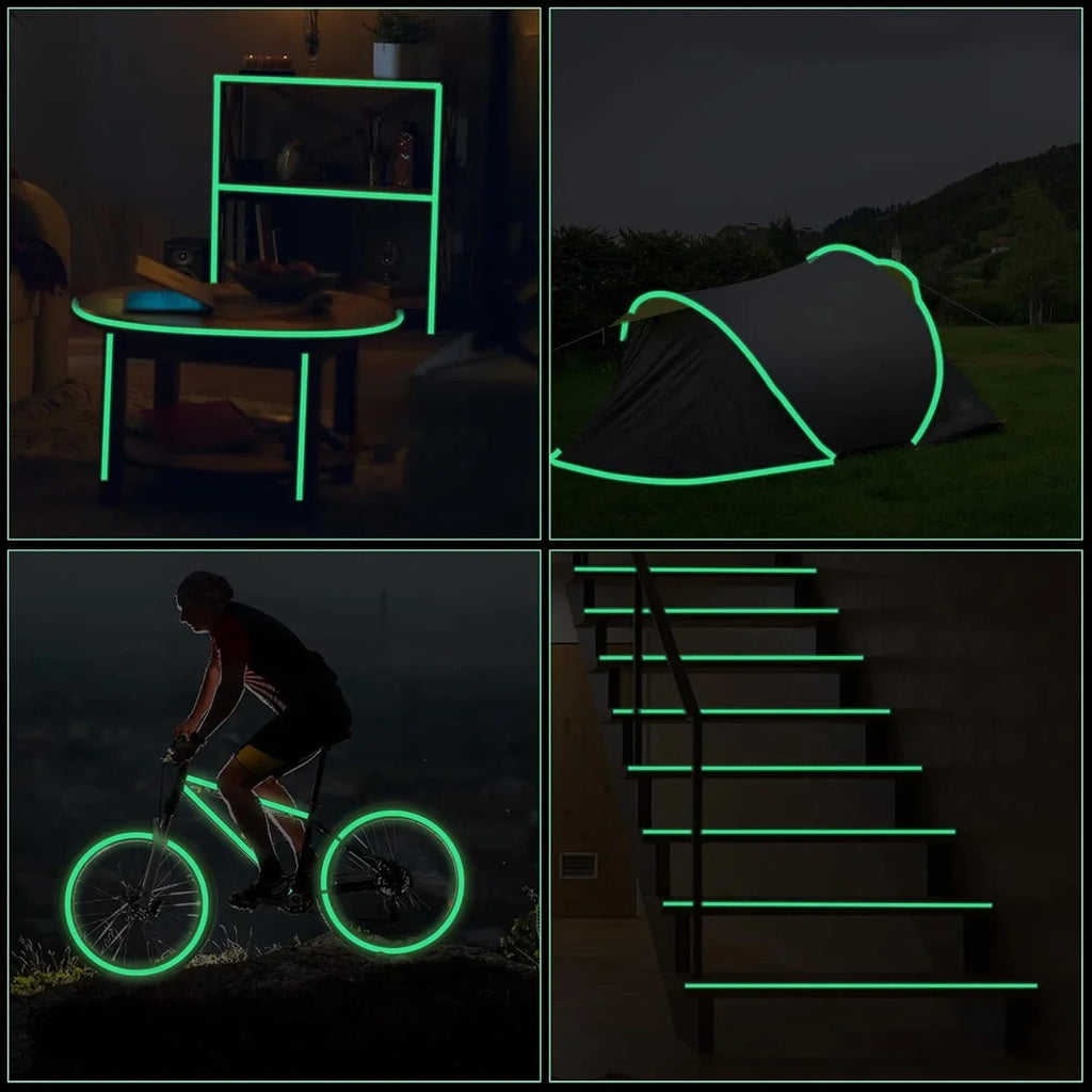 Luminous Safety Tape – 1cm x 3m Fluorescent Glow Strip for Stair Fire Warning