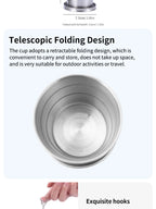 Stainless Steel Telescopic Cup – Portable Folding Drinkware for Camping