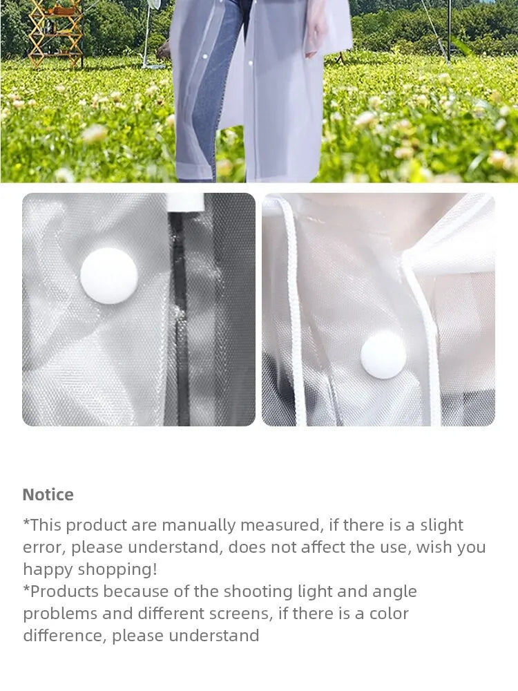 Heavy Duty Waterproof Raincoat – Thickened Hooded Poncho for Outdoor Travel