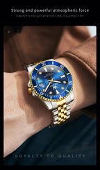Stainless Steel Quartz Watch – Luminous Calendar Wristwatch for Business Men