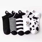 Cartoon Animal Ankle Socks – Cute Low Cut Cotton Hosiery for Women