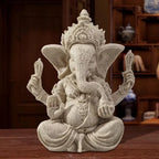 Sandstone Ganesha Elephant Statue – Handcrafted Figurine for Home Decor