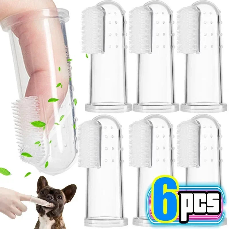 Silicone Finger Toothbrush – Soft Pet Dental Tool for Cat and Dog Teeth Care