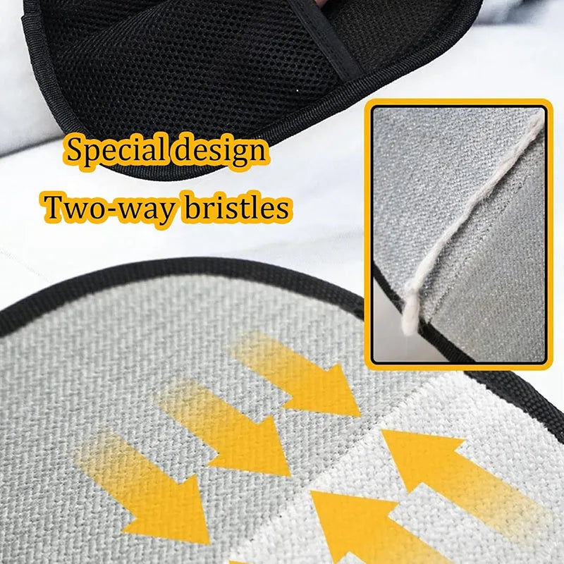Reusable Pet Hair Grooming Gloves – Double Sided Tool for Sofa and Carpet