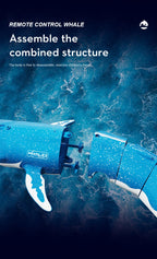 RC Whale Shark Submarine – Remote Control Diving Boat Toy for Kids Pool Play