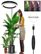 LED Ring Grow Light – 165cm Adjustable Full Spectrum Lamp for Indoor Plants