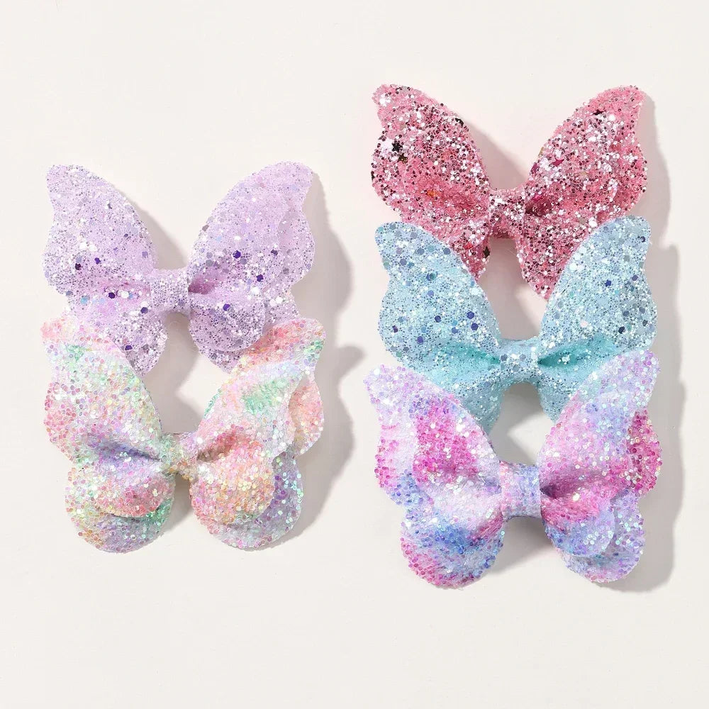 Sequined Butterfly Hair Clips – Cute Decorative Bows for Toddler Hairstyles