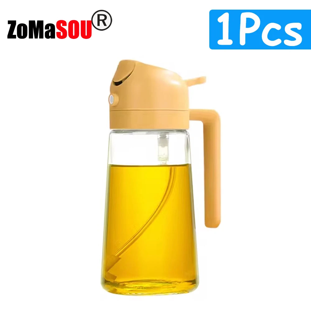 2-in-1 Oil Sprayer Dispenser – Plastic Kitchen Tool for BBQ and Cooking