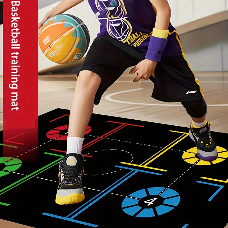 Non-Slip Basketball Training Mat – Soundproof Drill Pad for Indoor Dribbling