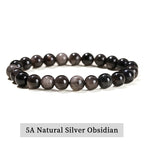 Natural Stone Bead Bracelet – Healing Crystal Gemstone Jewelry for Men and Women