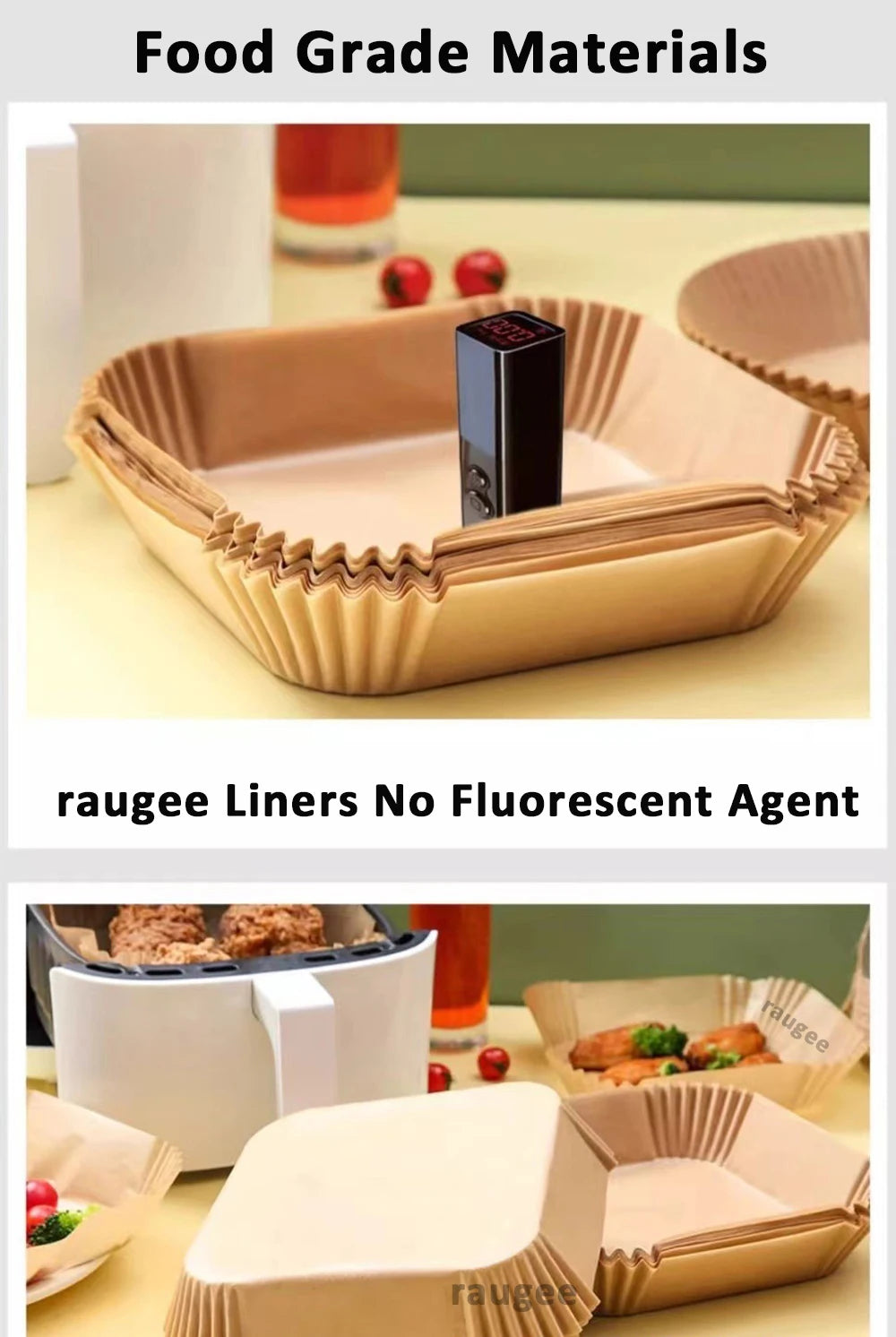 Disposable Air Fryer Liners – Non-Stick Paper Sheets for Baking and Roasting