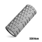 33cm Foam Yoga Massage Roller – Textured Grid Muscle Recovery for Gym Training