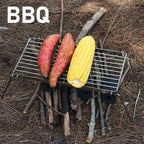 Folding Stainless Steel BBQ Grill – Portable Outdoor Alcohol Stove Rack