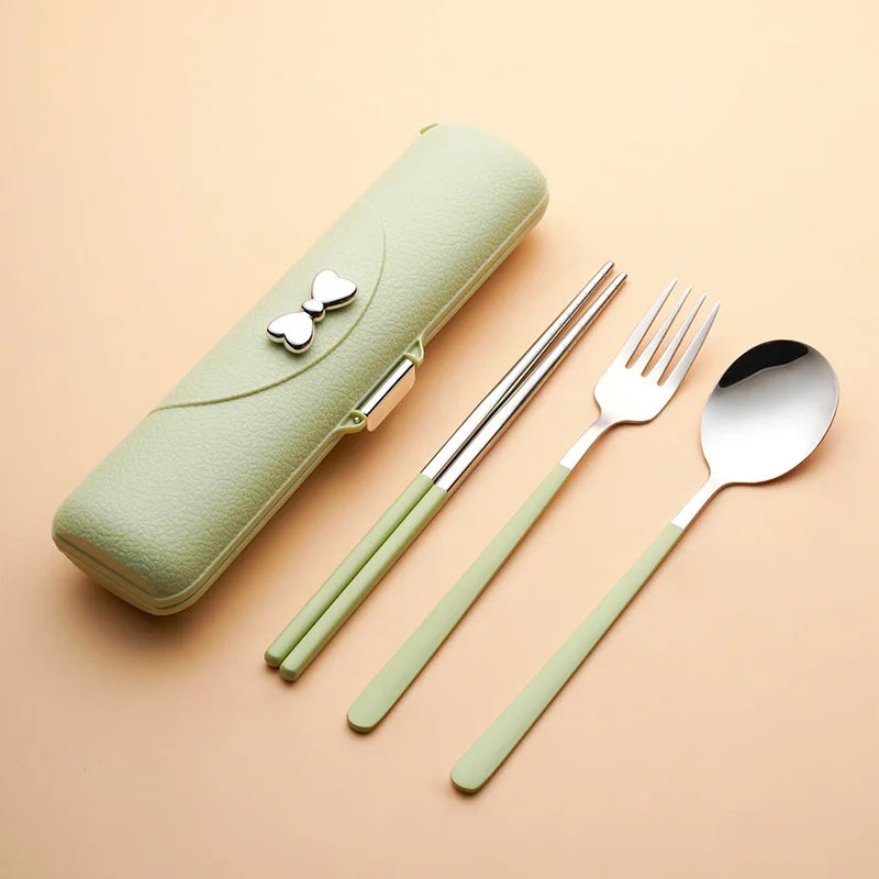 Stainless Steel Cutlery Set – Portable Flatware for Camping and Picnics