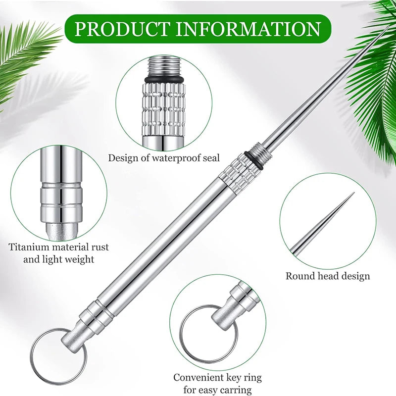 Titanium Pocket Toothpick – Reusable Metal Tool for Camping and Travel