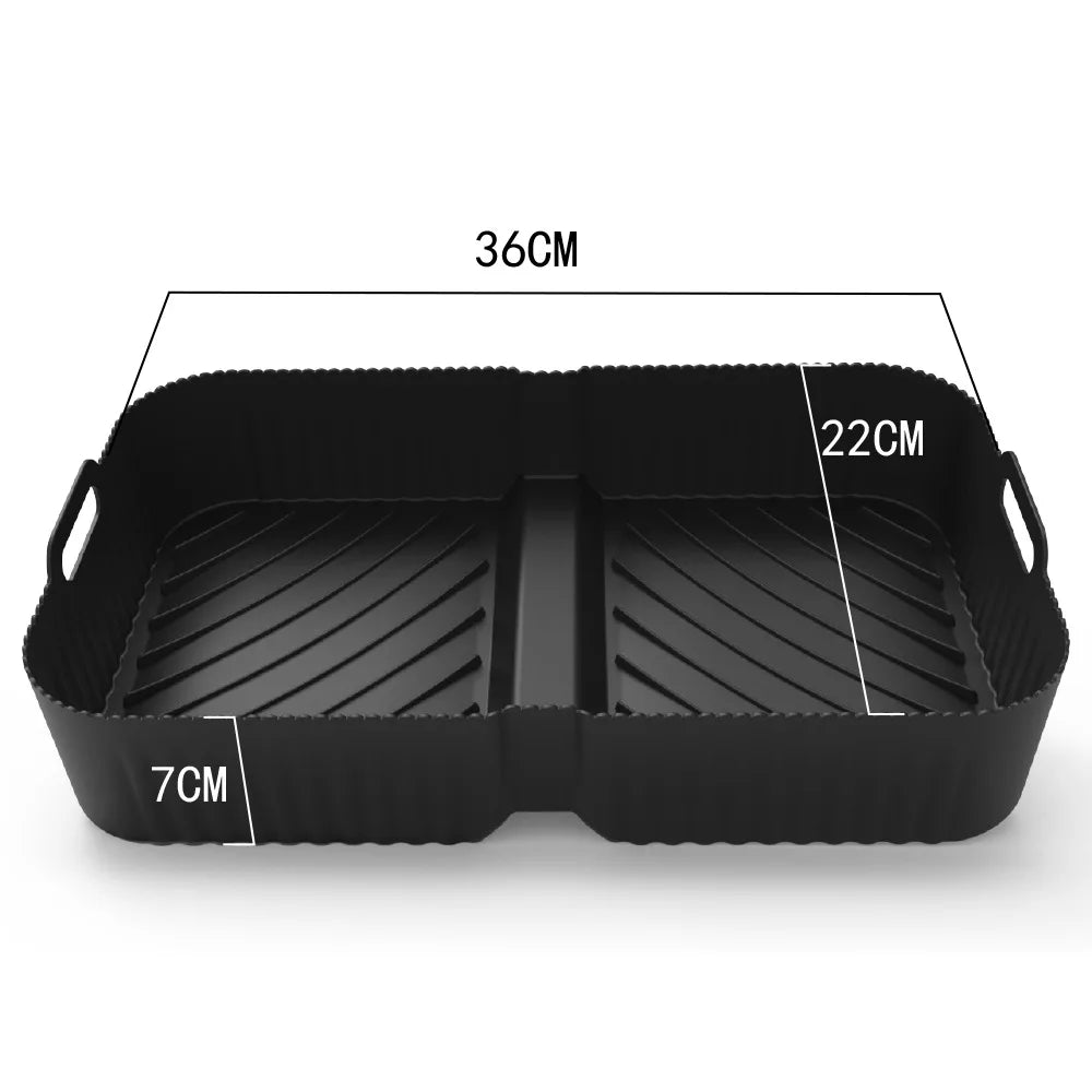 Reusable Silicone Air Fryer Tray – Non-Stick Baking Basket for Ninja Foodi