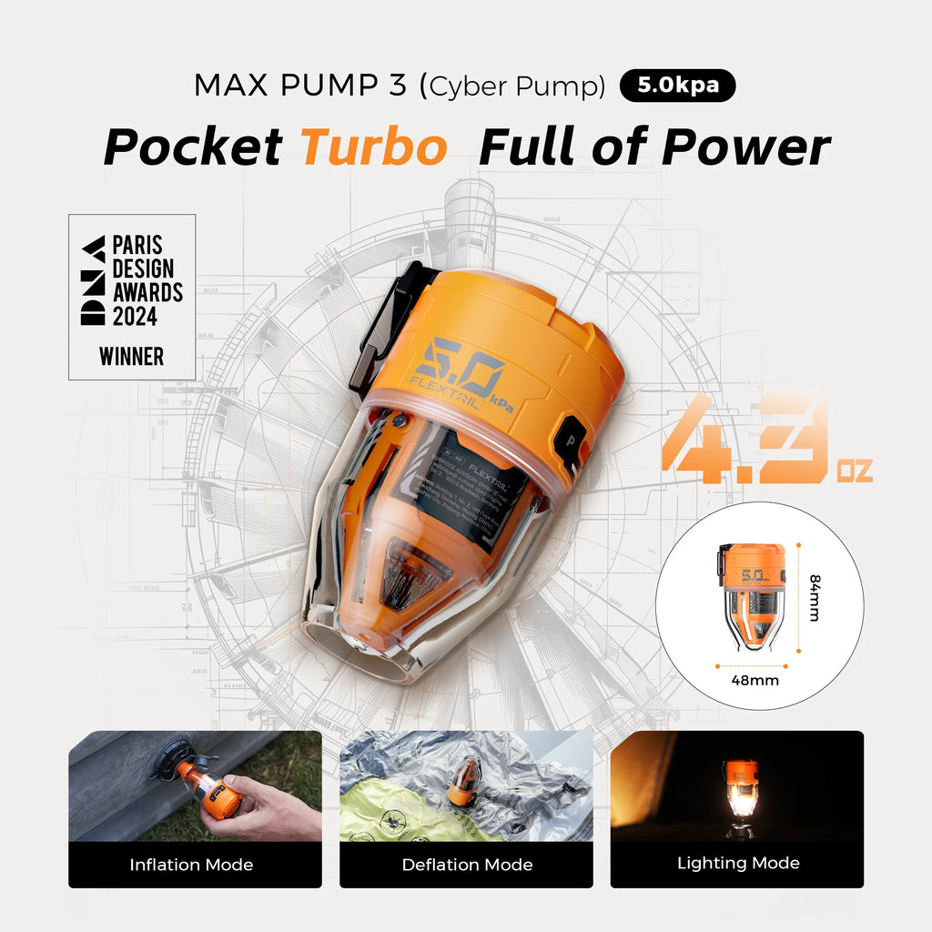 Portable Electric Air Pump – LED Camping Inflator for Sleeping Pads and Beds