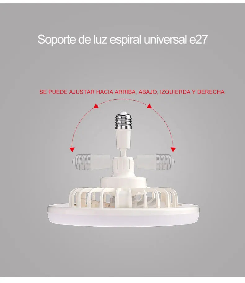 Silent Ceiling Fan Light – Remote Controlled E27 Lamp for Bedroom Living Room