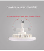 Silent Ceiling Fan Light – Remote Controlled E27 Lamp for Bedroom Living Room