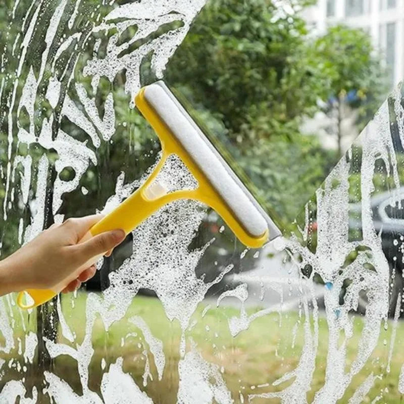Glass Cleaning Squeegee – Spray Bottle Window Scrubber for Home Automotive