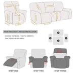 Printed Elastic Recliner Cover – Stretch Slipcover for Living Room Furniture