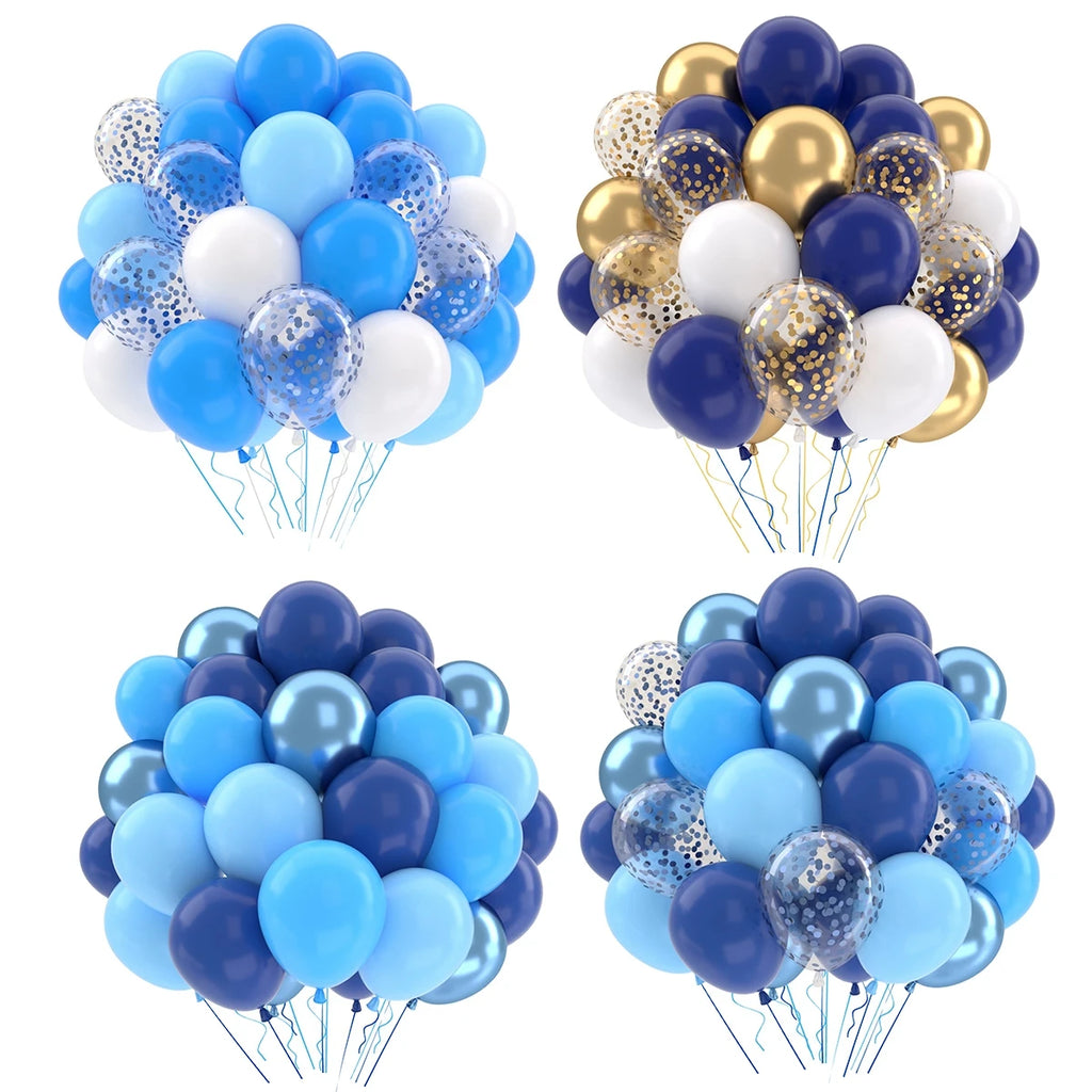 Metallic Pearl and Confetti Balloons – Decorative Latex Set for Party Events