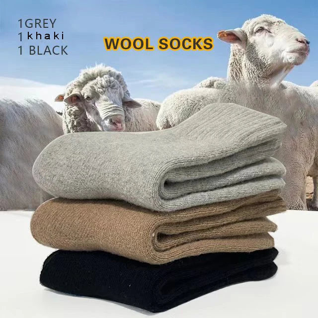 Merino Wool Blend Socks – Thermal Harajuku Style for Winter Cold