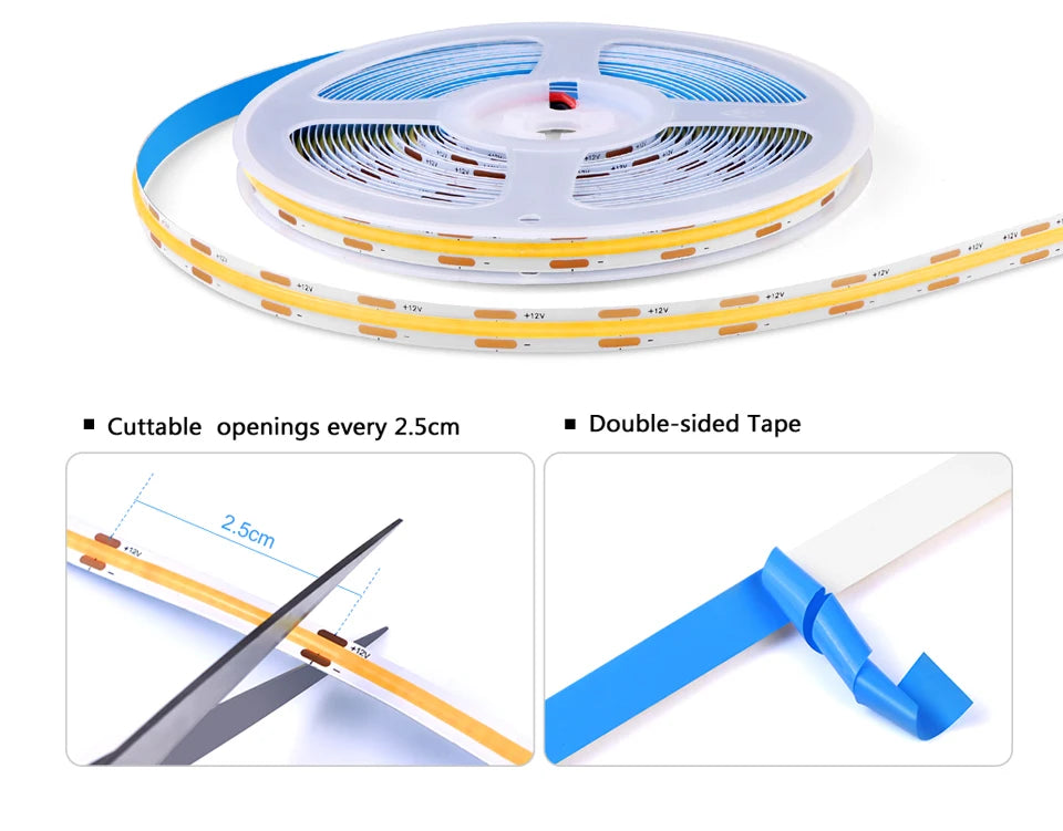 COB LED Strip Lights – Motion Sensor Under Cabinet Lamp for Closet Wardrobe