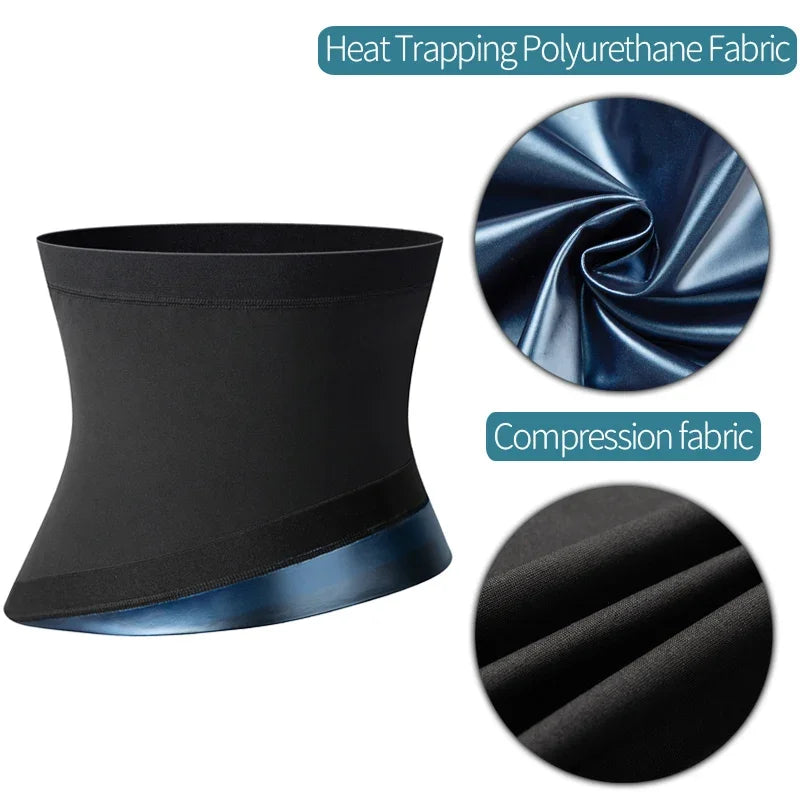 Mens Sauna Waist Trainer – Adjustable Abdomen Shaper for Fitness Slimming