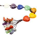 7 Chakras Crystal Hanging Ornament – Natural Stone Decor for Yoga Meditation